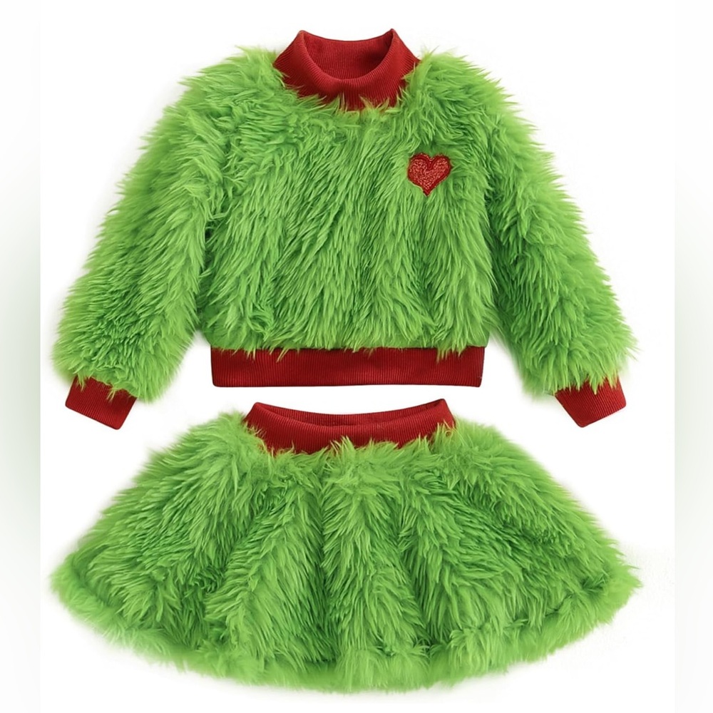 3pc. Grinch Skirt Set